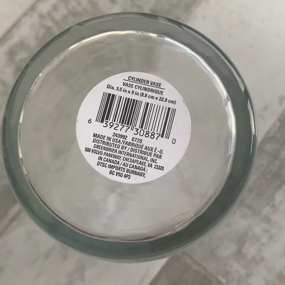 1-2pcs Minimalist Straight Clear Glass Tall Cylinder Vase